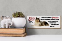 Holzschild Tier Spruch 27x10cm pures Glück ist Hund
