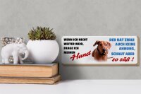 Holzschild Tier Spruch 27x10cm Hund schaut aber so süß
