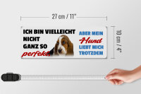 Holzschild Tier Spruch 27x10cm mein Hund liebt mich trotzdem