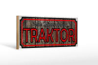 Holzschild Spruch 27x10cm echte Männer fahren Traktor Holzoptik