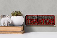Holzschild Spruch 27x10cm echte Männer fahren Traktor Holzoptik