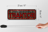 Holzschild Spruch 27x10cm echte Männer fahren Traktor Holzoptik
