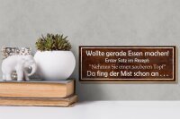 Holzschild Spruch 27x10cm Rezept nehmen Sie sauberen Topf