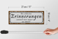 Holzschild Spruch 27x10cm schönste Erinnerungen sammelt man zu zweit