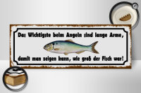 Holzschild Spruch 27x10cm das wichtigste beim Angeln sind