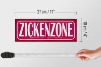 Holzschild Spruch 27x10cm Zickenzone eigene Gefahr