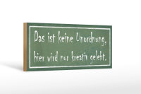 Holzschild Spruch 27x10cm das ist keine Unordnung hier wird kreativ gelebt