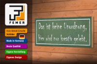 Holzschild Spruch 27x10cm das ist keine Unordnung hier wird kreativ gelebt