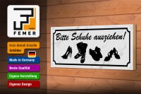Holzschild Spruch 27x10cm bitte Schuhe ausziehen