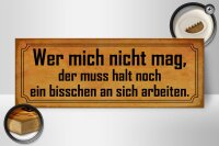 Holzschild Spruch 27x10cm wer mich nicht mag muss an sich