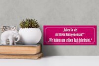 Holzschild Spruch 27x10cm Haben Sie viel mit Ihrem Mann