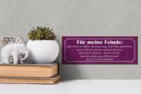 Holzschild Spruch 27x10cm für meine Feinde dein Neid ist