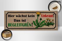 Holzschild Spruch 27x10cm hier wächst kein Unkraut das ist