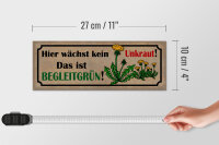 Holzschild Spruch 27x10cm hier wächst kein Unkraut das ist