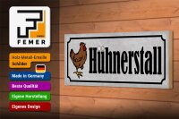 Holzschild Hinweis 27x10cm Hühnerstall Eier Huhn