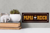 Holzschild Spruch 27x10cm Papas Reich Grill