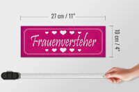 Holzschild Spruch 27x10cm Frauenversteher Herzen