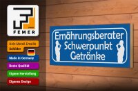 Holzschild Spruch 27x10cm Ernährungsberater Getränke Bier
