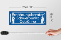 Holzschild Spruch 27x10cm Ernährungsberater Getränke Bier
