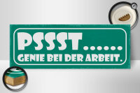 Holzschild Spruch 27x10cm PSSST… Genie bei der Arbeit