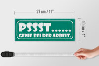 Holzschild Spruch 27x10cm PSSST… Genie bei der Arbeit