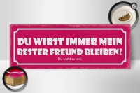 Holzschild Spruch 27x10cm du immer mein bester Freund