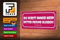 Holzschild Spruch 27x10cm du immer mein bester Freund