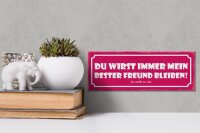 Holzschild Spruch 27x10cm du immer mein bester Freund