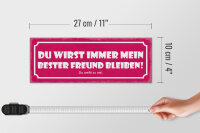 Holzschild Spruch 27x10cm du immer mein bester Freund