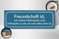 Holzschild Spruch 27x10cm Freundschaft noch bekloppter