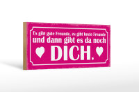 Holzschild Spruch 27x10cm es gibt beste Freunde und DICH