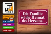 Holzschild Spruch 27x10cm Familie ist Heimat des Herzens