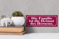 Holzschild Spruch 27x10cm Familie ist Heimat des Herzens