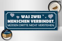Holzschild Spruch 27x10cm was zwei Menschen verbindet