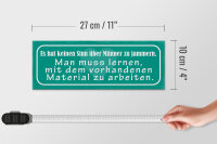 Holzschild Spruch 27x10cm keinen Sinn über Männer reden