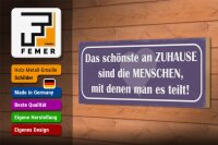 Holzschild Spruch 27x10cm das schönste an Zuhause sind