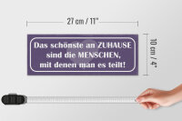 Holzschild Spruch 27x10cm das schönste an Zuhause sind