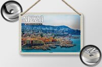 Blechschild Reise 18x12cm Nizza Frankreich Yachthafen Dekoration