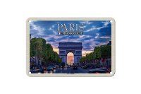 Blechschild Reise 18x12cm Paris Frankreich Arc de...