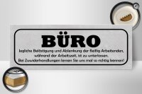 Holzschild Spruch 27x10cm Büro Ablenkung Arbeitszeiten