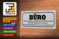 Holzschild Spruch 27x10cm Büro Ablenkung Arbeitszeiten