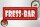 Holzschild Hinweis 27x10cm Fress Bar rotes Schild