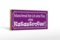 Holzschild Spruch 27x10cm ich bin eine Fee Katastrofee