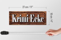 Holzschild Hinweis 27x10cm Krimi-Ecke