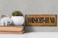 Holzschild Hinweis 27x10cm Vorsicht Hund