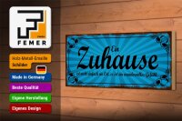Holzschild Spruch 27x10cm Zuhause ist wundervolles Gefühl