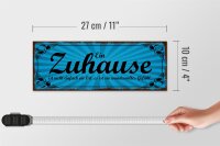 Holzschild Spruch 27x10cm Zuhause ist wundervolles Gefühl