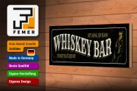 Holzschild Hinweis 27x10cm Whiskey Bar sit long sip slow