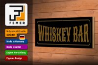 Holzschild Hinweis 27x10cm Whiskey Bar