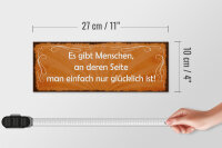 Holzschild Spruch 27x10cm Menschen einfach nur glücklich